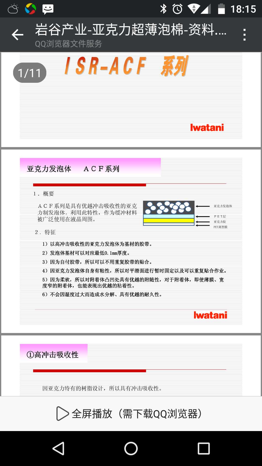 岩谷产业ISR-ACF-0.1亚克力泡棉