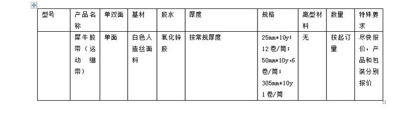 犀牛胶带（运动绷带）